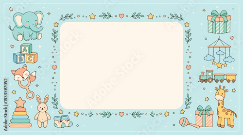 Adorable baby nursery decorations with cute animals and toys