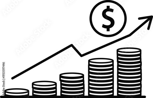 Elegant black silhouette of a witch flying on a broomstick with flowing hair and cape isolated on white background for Halloween vector design projects.