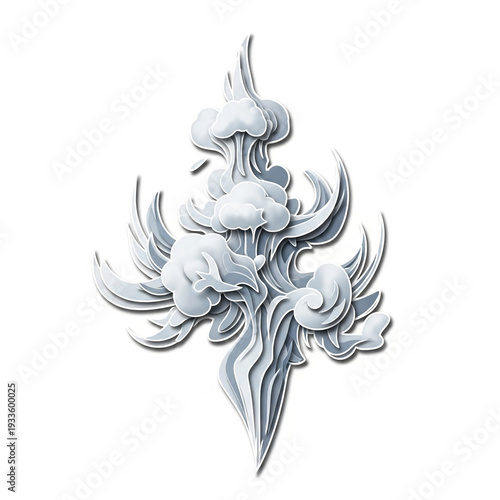 Cool vapor texture cutout for beverage and drink presentation