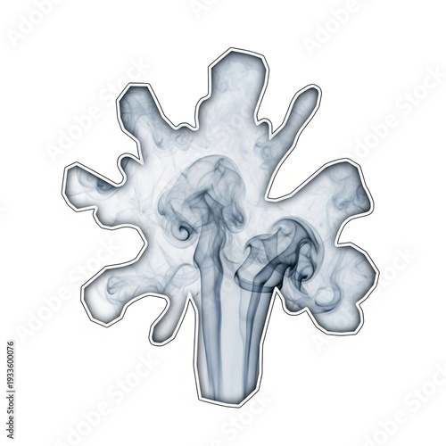Flowing smoke cutout for theatrical performance and stage effects