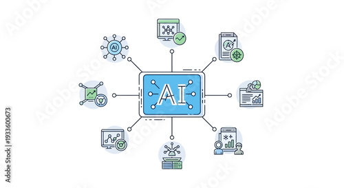 Predictive analytics icon set collection in flat style. Icon pack contains forecast, model, algorithm, trends, data, insights, pattern, analytics, future