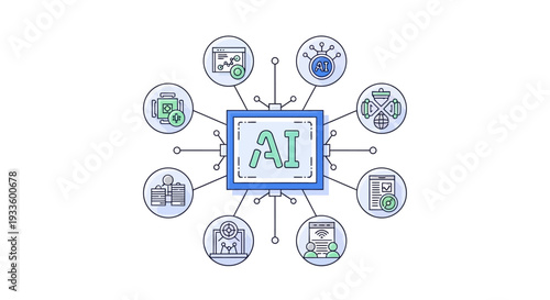 Predictive analytics icon set collection in flat style. Icon pack contains forecast, model, algorithm, trends, data, insights, pattern, analytics, future