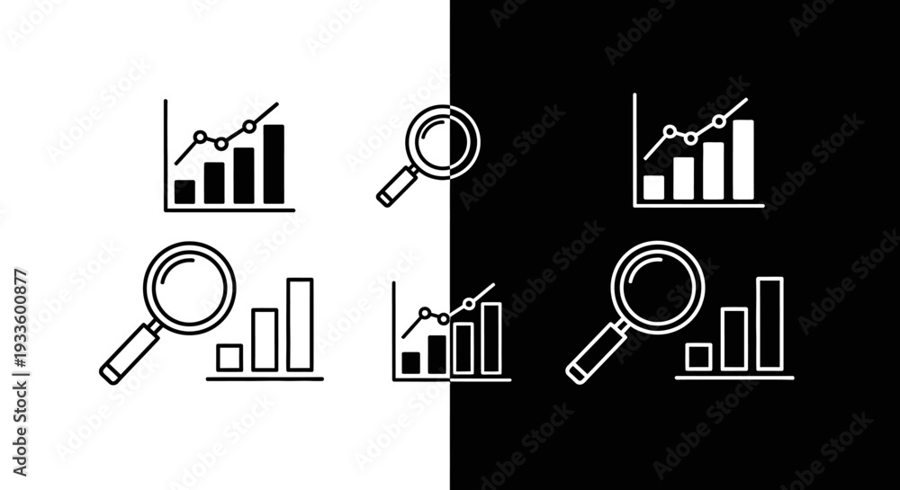 Obraz premium Predictive analytics icon set collection in flat style. Icon pack contains forecast, model, algorithm, trends, data, insights, pattern, analytics, future