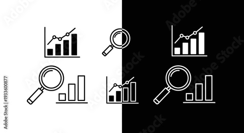 Predictive analytics icon set collection in flat style. Icon pack contains forecast, model, algorithm, trends, data, insights, pattern, analytics, future