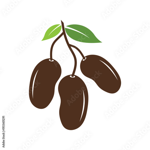 Date fruits logo icon illustration