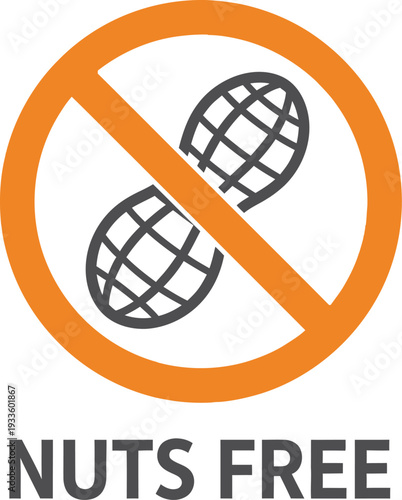 Nut free allergen safety symbol