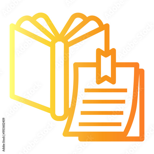 notes Line Gradient Icon
