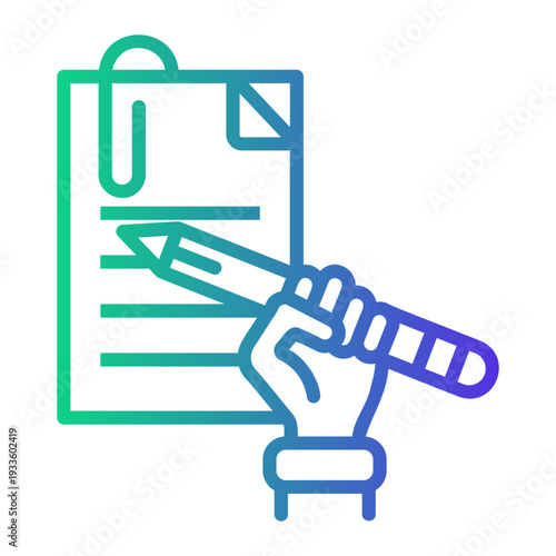 pencil Line Gradient Icon