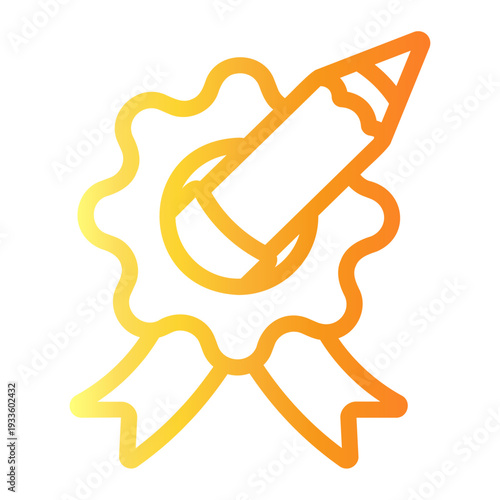 pencil Line Gradient Icon