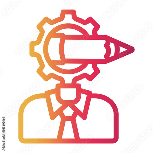 writer Line Gradient Icon