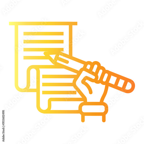 article Line Gradient Icon