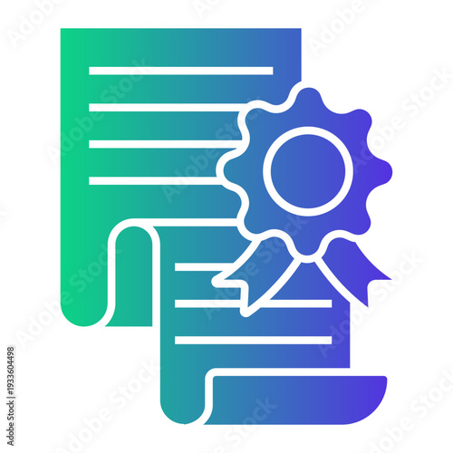 certificate Gradient icon