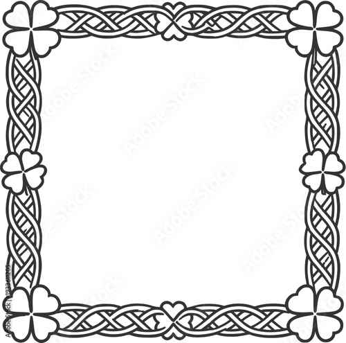 Celtic Shamrock Border, st patrick border