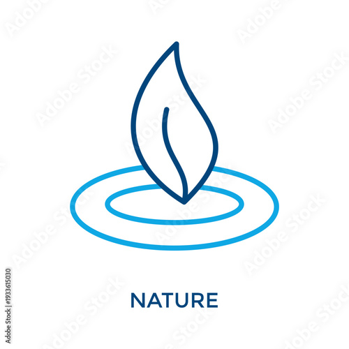 Nature Icon Outline Color Style. Vector Illustration For Graphic Design