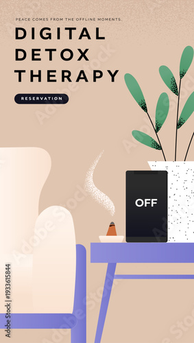 Digital detox therapy session poster