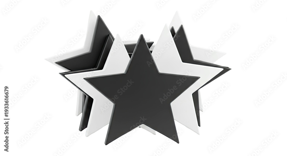 Fototapeta premium Stack of Black and White Stars