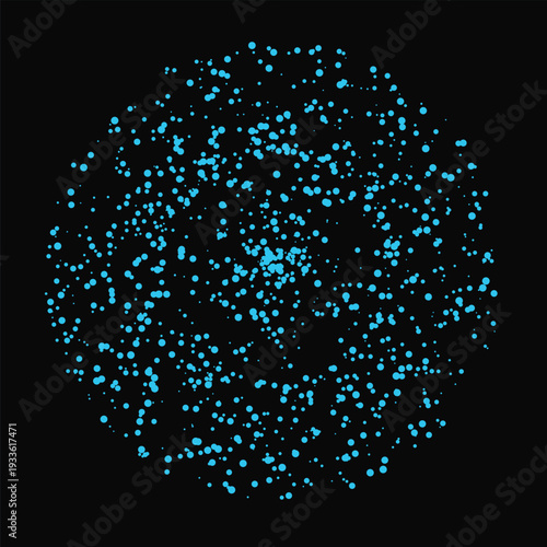 A mesmerizing digital representation of a vibrant blue cosmic galaxy. Vector