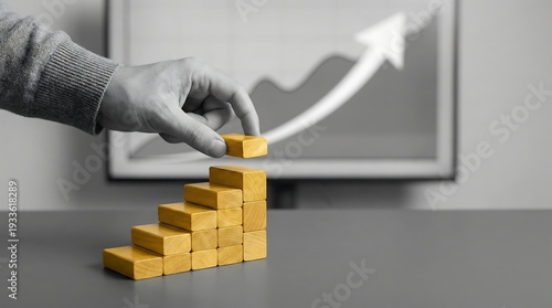 Building Blocks of Success Business Progress Strategy