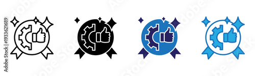 Seal Icon Multi Style Vector Illustration