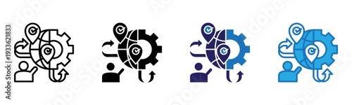 Presence Icon Multi Style Vector Illustration