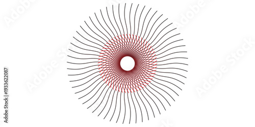 Tableau sur toile abstract vector image on the basis of divergent, convergent rays to a single poi