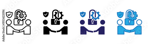 Trust Icon Multi Style Vector Illustration