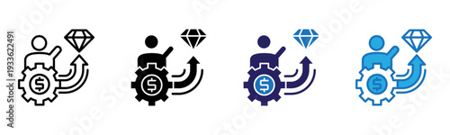 Prestige Icon Multi Style Vector Illustration