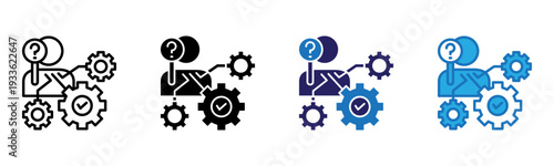 Distinct Icon Multi Style Vector Illustration