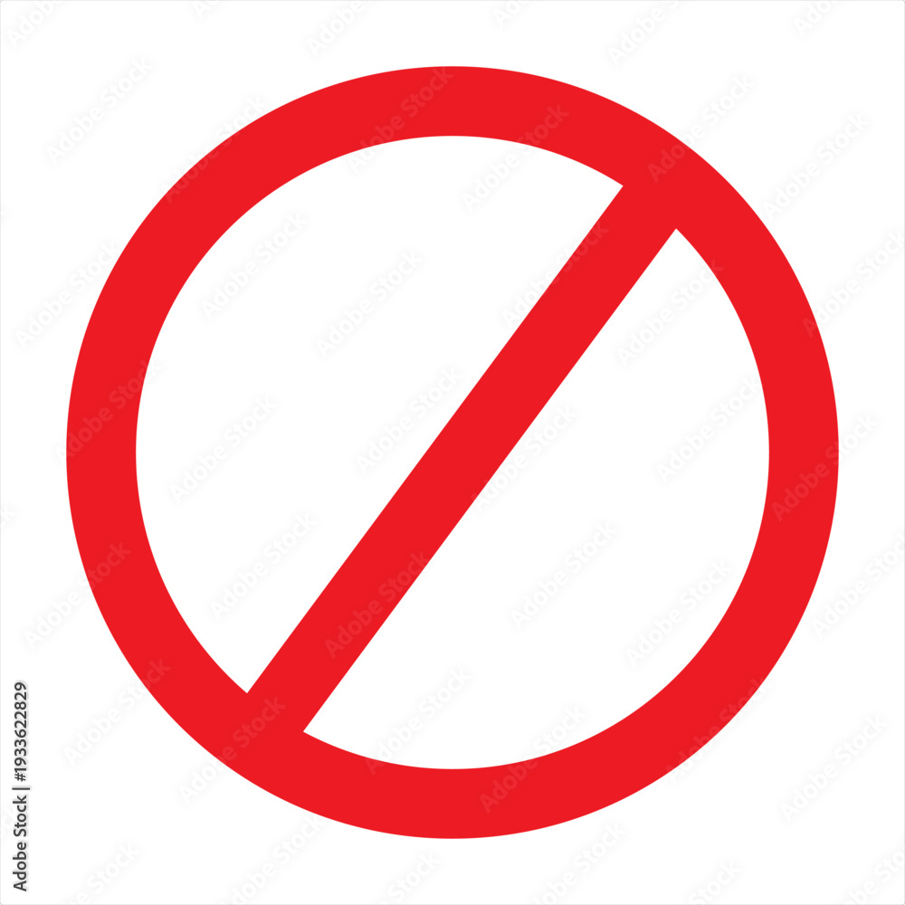 Obraz premium no sign vector eps 10