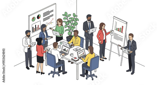 Diverse Business Team Meeting and Brainstorming.