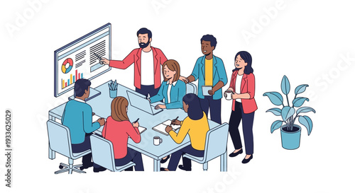 Group of People Discussing Around Table.