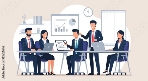 Business Professionals in Meeting Room Discussion.