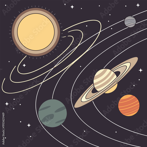 Solar System with All Planets Aligned in Deep Space