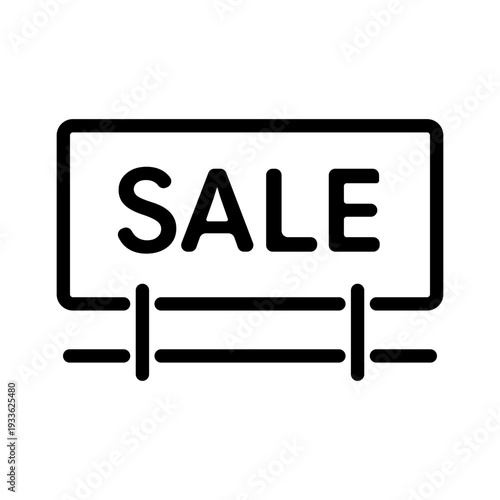 Property for sale signboard icon used for real estate listings