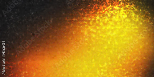 Macro view of glowing hot embers and fiery yellow sparks. Industrial forging atmosphere with intense heat. Rough molten metal texture. Abstract dramatic contrast design element copy space.