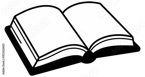 illustration of book open page