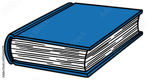 illustration of blue book