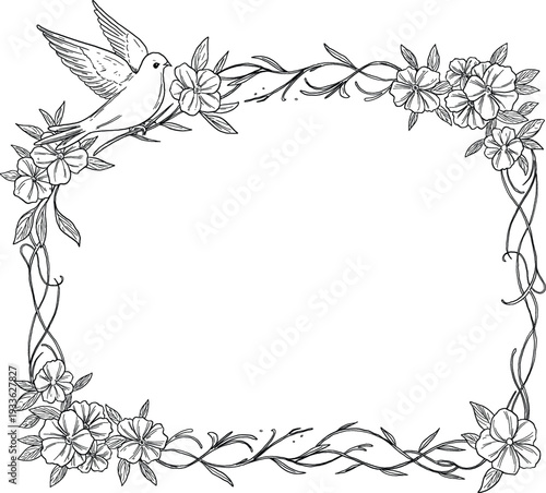 Baroque Decorative Border and Frame Vintage Ornament Illustration