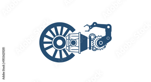 Evolution of Industry from Wheel to Robotic Arm.