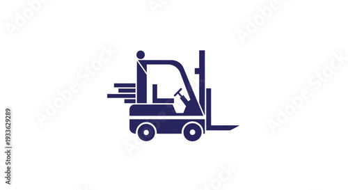 Forklift Truck Icon Symbolizing Logistics and Industry.