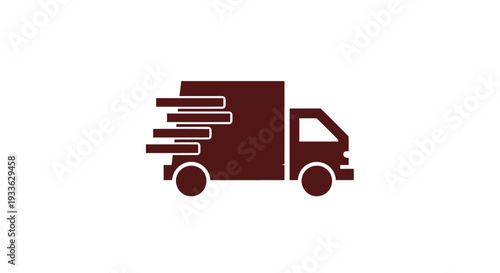 Fast Delivery Truck Icon Representing Speed and Logistics.
