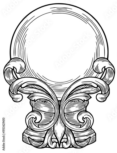 Elegant ornate frame with floral design elements