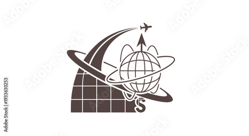 Global Logistics and Transportation Network Symbol.
