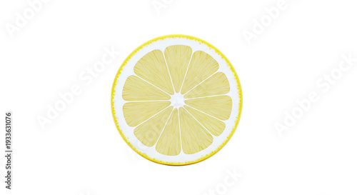 Close-up Slice of a Ripe Yellow Lemon