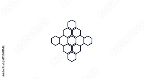 Geometric Honeycomb Pattern Abstract Design.