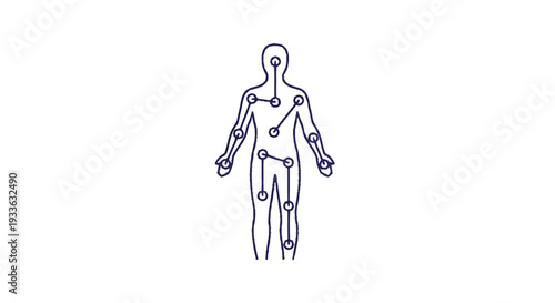 Human Body Network Connections and Digital Health Concept.