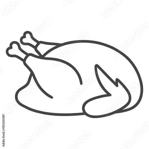 Roasted turkey leg with bone