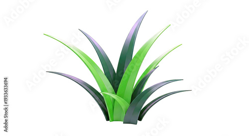 Stylized Green Grass Clump