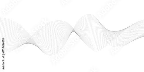 Dynamic flowing wave lines design element. Futuristic technology and sound wave pattern. Modern abstract glowing wave lines. Smooth curved wave lines. 