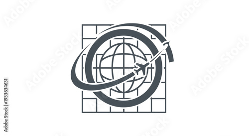 Global Aviation Travel and Logistics Symbol.